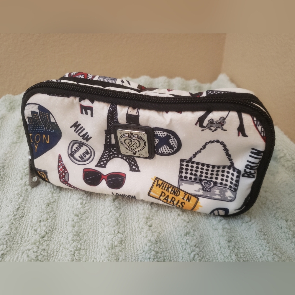Brighton Travel-Themed Cosmetic Bag